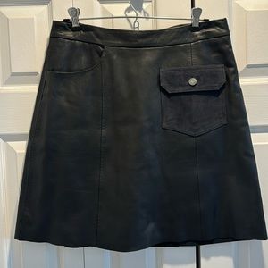 All Saints leather and suede skirt